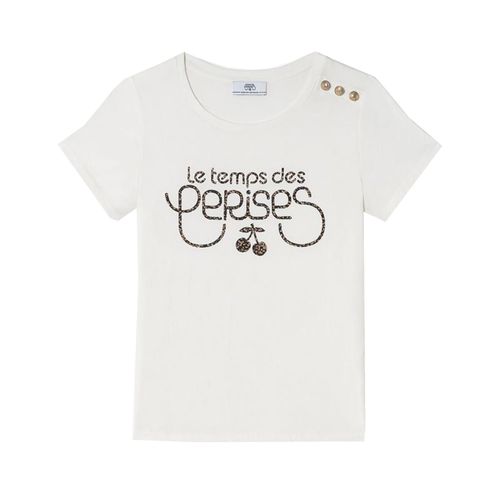 Tee Shirt Manches Courtes Le Temps Des Cerises Tsh F Carole Ice Cream Ecru