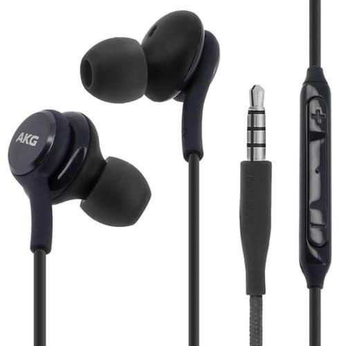 Original Casque Audio Ecouteurs Filaire Kit main libre Oreillette Prise Jack 3.5mm - Akg Noir - Pour Samsung Galaxy A05 / A05s