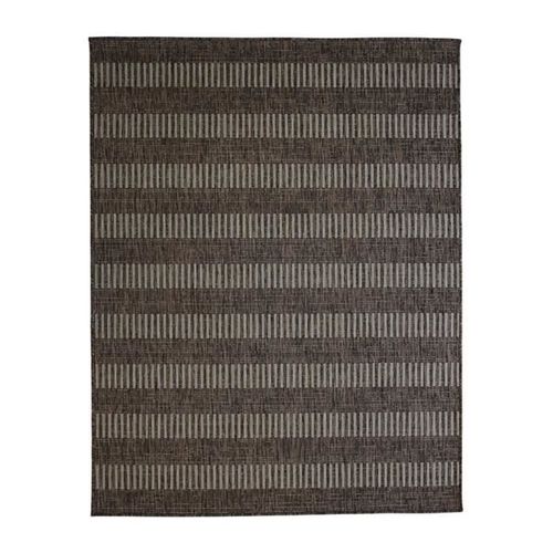 Terrain Lignes - Tapis Intérieur-Extérieur Jardin Et Terrasse Aspect Jute Motif Lignes - 133 X 170 Cm Beige