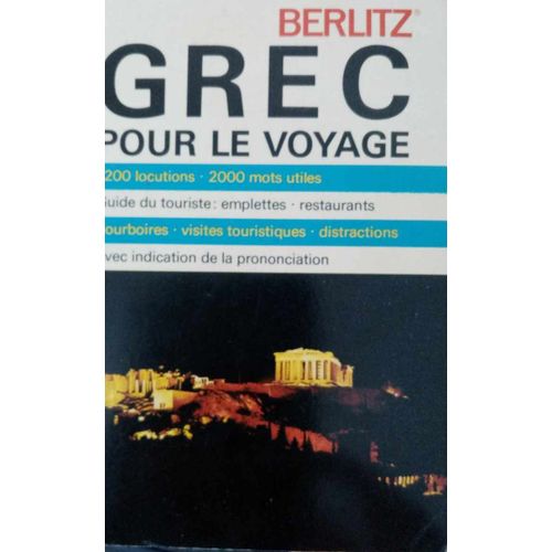 Grec Pour Le Voyage Berlitz