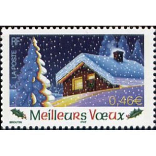 Timbre France 2002 Oblitéré Meilleurs Voeux 0.46 Yt3533