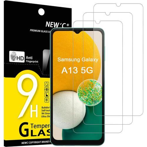 Lot De 3, Verre Trempé Pour Samsung Galaxy A13 5g, A13 4g, A04s, Film Protection Écran -Sans Bulles D'air -Ultra Résistant (0,33mm Hd Ultra Transparent) Dureté 9h Glass