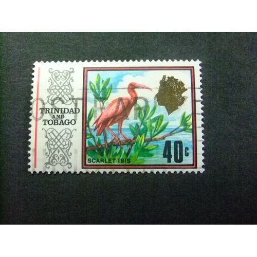 51 Trinidad, Tobago 1969 / Fleurs Et Oiseau - Iris Rouge Oiseau / Yvert 242 Fu