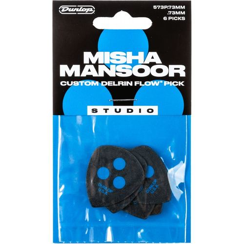 Dunlop 573p073mm - Médiators Misha Mansoor Delrin Flow 0,73 Mm - Sachet De 6