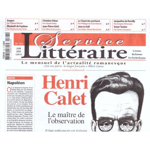 Service Littéraire N°193 - Juin 2025 - Henri Calet