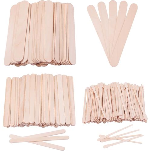 260 Pièces Spatule Bois Epilation Bâtons Applicateurs À Cire Spatule Cire Epilation Spatule Pour Épilation Sourcils Lèvres Corps, 3 Tailles 