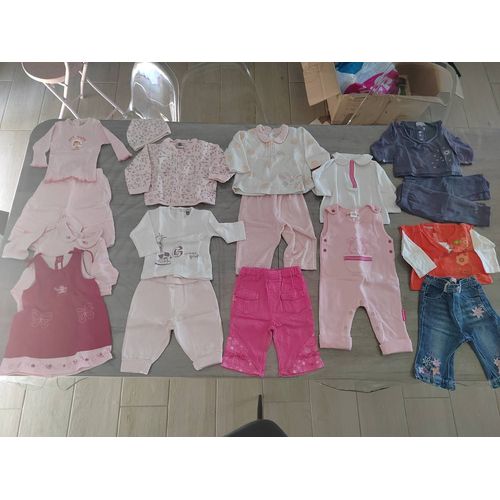 Lot De Vêtements Bébé Fille 3 Mois 18 Pièces