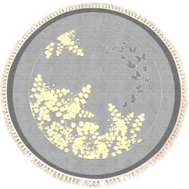 Tapis De Cuisine Rond Antidérapant Et Lavable, 90 Cm, Motif Feuilles Jaunes, Papillon, Tapis De Bain Rond, Tapis De Bain Doux Et Mignon Pour Entrée, Chambre À Coucher, Poudre, Salon, 90 Cm,