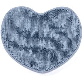 Tapis De Salle De Bain Absorbant Antidérapant En Microfibre De Chenille À C?ur, Idéal Comme Tapis De Chambre À Coucher, Chambre Et Tapis De Cuisine Antidérapant Lavable, Tapis De Salle De