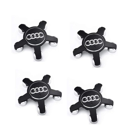 Lot De 4 Centre De Roue Cache Moyeu Noir Pour Audi A7 135mm-4f0 601 165n