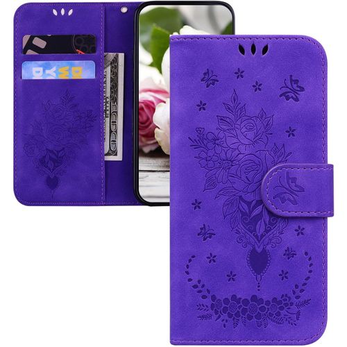 Coque Galaxy J3 2016,Portefeuille Etui Housse Pour Samsung Galaxy J3 2016 Coque Paillette Fleur Papillon En Relief Chat Pu Cuir Flip Wallet Couverture Pour Galaxy J3 2016,Tx Flower Zi