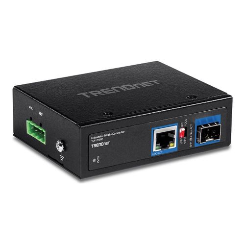 TRENDnet TI-F11SFP - Convertisseur de support - 1GbE - 10Base-T, 100Base-TX, 1000Base-T - RJ-45 / SFP (mini-GBIC) - Conformité TAA