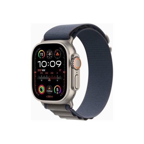 Apple Watch Ultra 2 - 49 Mm - Titane - Montre Intelligente Avec Boucle Alpine - Textile - Bleu - Taille Du Bracelet : M - 64 Go - Wi-Fi, Lte, Uwb, Bluetooth - 4g - 61.4 G - Démo