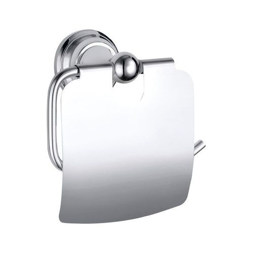 Dérouleur papier toilette rétro MORAVA en laiton chromé 13,65x 7,85 x14,55 cm--