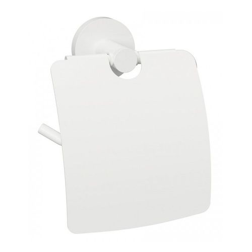 Dérouleur papier toilette WHITE en laiton blanc 14 cm--