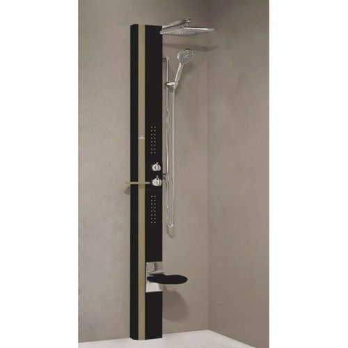 Colonne de douche hydromassante NOVELLINI LINE 1 noir 215 cm-Noir-Noir--