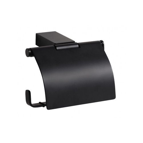 Dérouleur papier toilette NERO en laiton noir 13 x9,5 x9 cm--