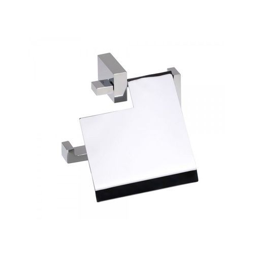 Dérouleur papier toilettes avec couvercle GAMMA en laiton chromé 13,5 x12,8 x5 cm--