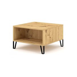 Table Basse Carrée Bilbao Coloris Chêne Artisan 60x60 X37 Cm--