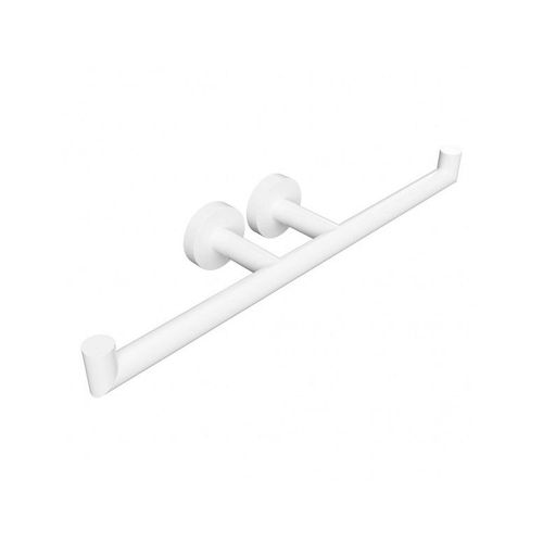 Dérouleur papier double mural WHITE en laiton blanc 38,5 x8,5 x5,5cm--