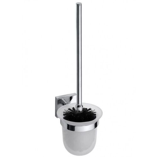 Goupillon de toilettes mural BETA, bol en verre 11x36x14cm-Noir-Noir--