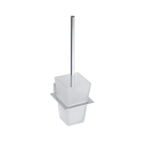 Brosse murale de toilettes PLAZA, bol en verre 15x11,5x38 cm--