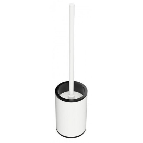 Goupillon de toilette et WC WHITE en laiton blanc 36,5 cm--
