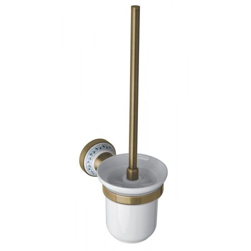 Goupillon de toilette KERA en laiton et céramique 10,7 x38,5 x15,6 cm--