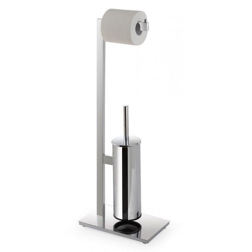 Serviteur de toilette sur pied BETA avec brosse 25x71x25,5cm-Blanche-Blanche--