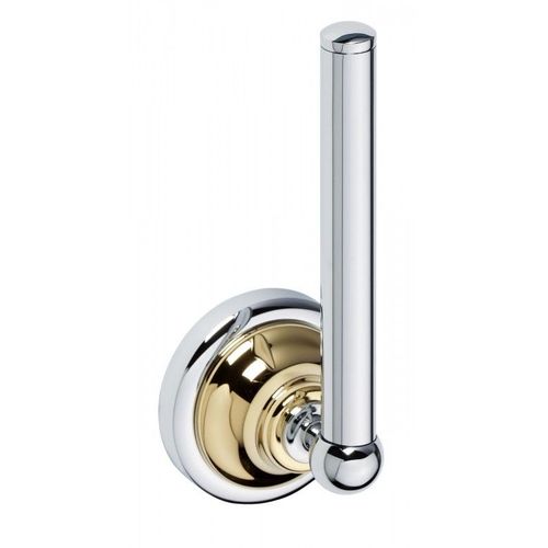 Dérouleur papier toilette de rechange RETRO en chrome-or 6,5x17x6,5 cm--
