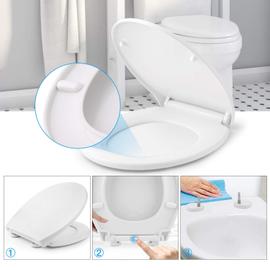 Abattant WC avec Système Frein de Chute Siège toilette haute qualité  Cuvette WC.