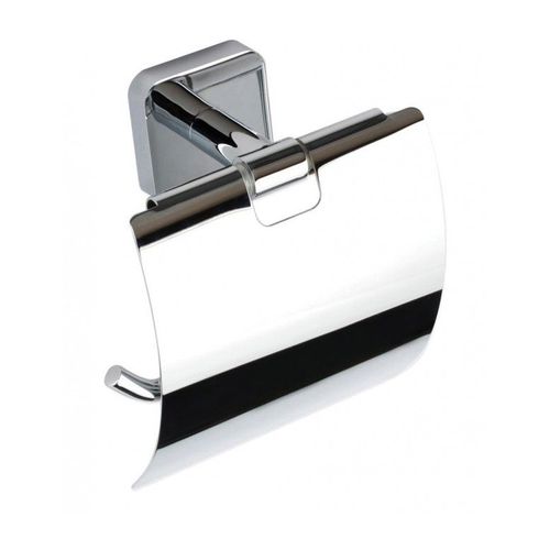 Dérouleur papier toilette TASI en laiton chromé 13 cm avec ou sans couvercle--