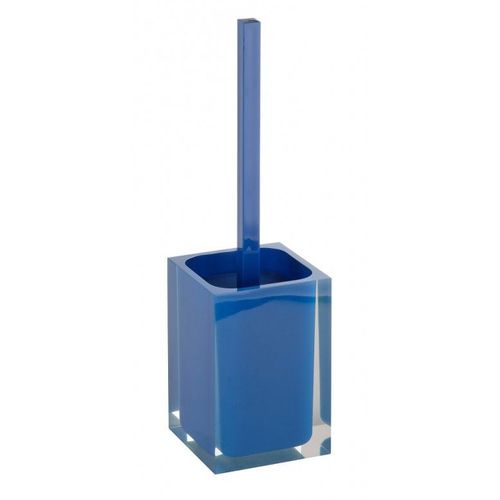Goupillon de toilettes à poser VISTA en résine 37 x10 x10 cm-Bleu-Bleu--