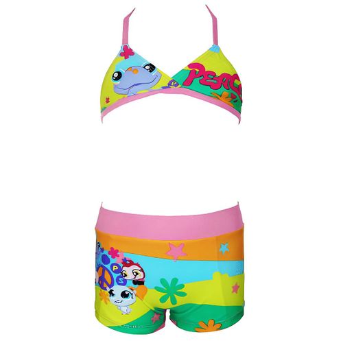 Maillot 2 Pièces Bariolé Littlest Petshop Taille 4 Ans