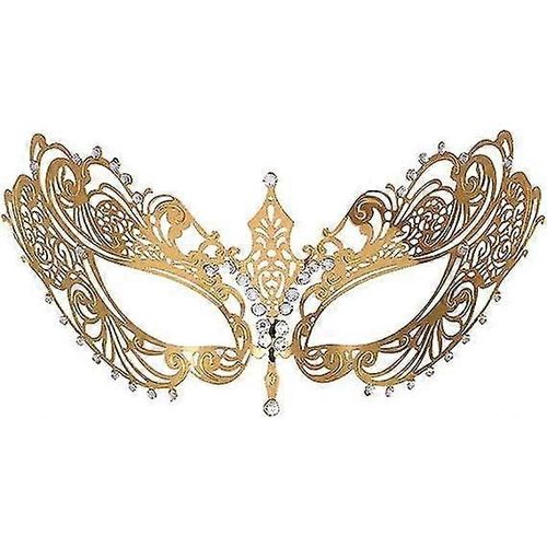 Masque De Mascarade Pour Femmes Masque En Métal Strass Brillant Fête Vénitienne Soirée Bal Bal Masque Bar Costumes Accessoire
