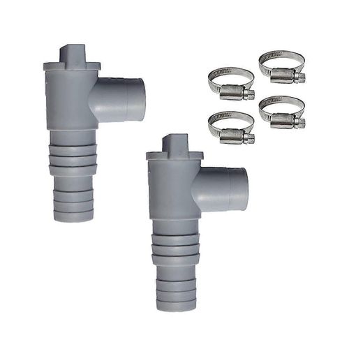 Paquet de 2 Kit d¿adaptateur de pompe de filtration de piscine en PVC pour tuyau de 32 mm sur / hors robinet de piston étanche à l¿étanchéité Replacem