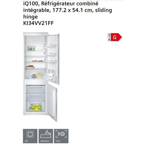 Réfrigérateur combiné intégrable Siemens KI34VV21FF