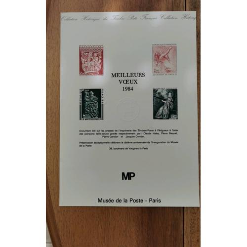 Documents Officiels De La Poste Meilleurs Voeux 1984