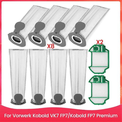 Sacs d¿aspirateur pour Kobold VK7 FP7, Pièces de rechange pour sacs filtrants Kobold FP7 Premium