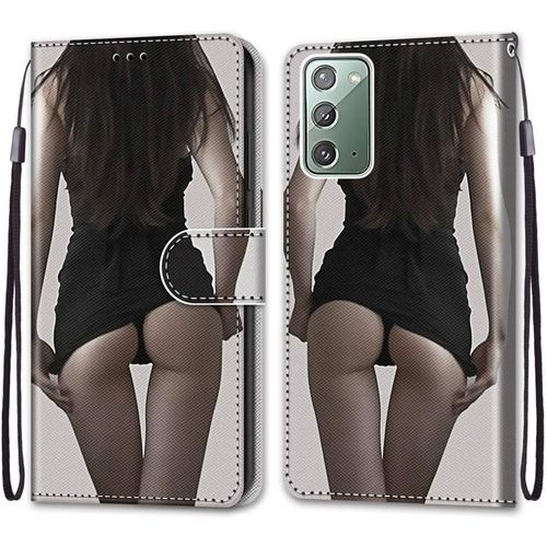 Coque En Pu Cuir Pour Samsung Galaxy Note20 ¿¿Tui Flip Cover Clapet De Protection Portefeuille Avec Motif Upskirt Housse Magn¿¿Tique Case Wallet Antichoc Cover Pour Samsung Galaxy Note20 6.7