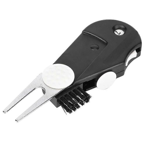 Outil De Divot De Golf Multifonction Avec Diapason, Marque-Balle, Compteur De Coups De Pinceau Et Clip De Ceinture