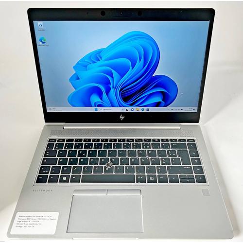 HP EliteBook 745 G6 - 14" AMD Ryzen 5 - 2.1 Ghz - Ram 24 Go - SSD 1 To - Azerty - Français