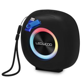 Mini enceinte Bluetooth Ledwood XPLOR100, USB Carte TF, Puissance 70W -batterie 1200mAh, Fonction TWS, Protection IPX6+Clé 32G