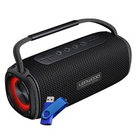 Enceinte Autonome Ledwood XTR160 Black, 200W, Effet LED, Bluetooth, Fonction TWS, Protection IPX6, Entrée USB, SD+Clé 32G