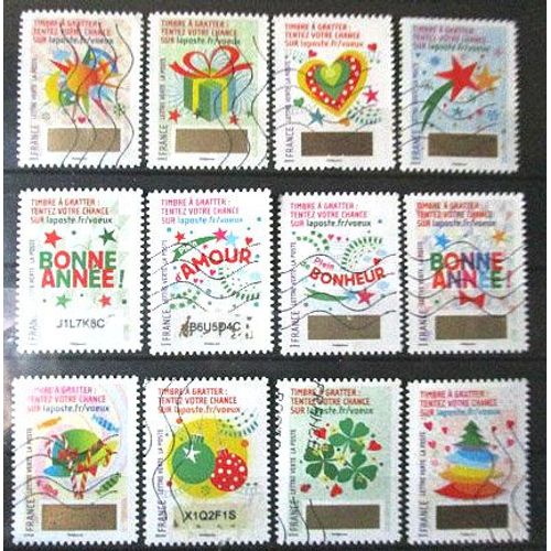 2016. Série Complète Adh1336 À Adh1347: Timbres De Voeux.