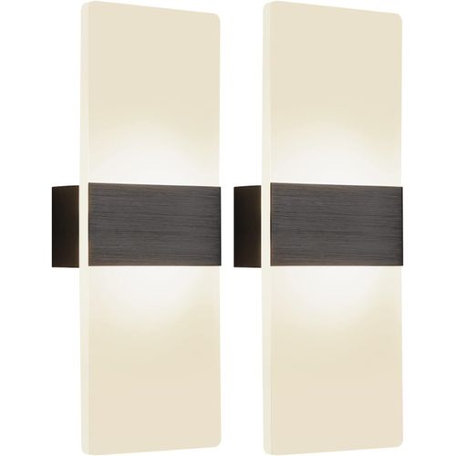 GOTHICANA BY EMP2 Pack Applique Murale Led Intérieure 12W Lampe Murale En Acrylique Design Moderne 1020Lm 3000K Blanc Chaud Decoration Luminaire Mural Pour Salon Chambre Couloir Salle De Bain 27X10X4
