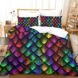 ¿¿Cailles De Dragon Color¿¿Es, Ensemble De Literie Personnalis¿¿ Avec Oreiller, Housse De Couette Douce, Fermeture ¿¿Clair, Literie Pour Enfants Et Adultes