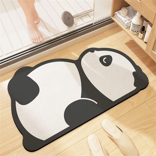 Tapis De Salle De Bain Dessin Anim¿¿ Panda Paresseux, Tapis De Sol Absorbant Pour D?Ner, Tapis De Bain Antid¿¿Rapant ¿¿ S¿¿Chage Rapide, Tapis De Douche