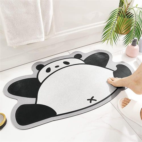 Tapis De Bain Panda Dessin Anim¿¿, Super Absorbant, Antid¿¿Rapant, Pour Salle De Bain, Sol Absorbant, Tapis De Douche ¿¿ S¿¿Chage Rapide