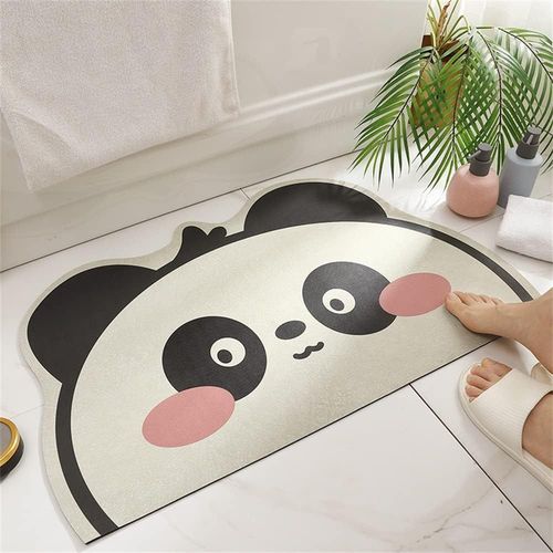 Tapis Antid¿¿Rapant Animal Mignon Panda, Tapis De Bain Super Absorbant, Tapis De Salle De Bain En Mousse Souple, Tapis De Sol Absorbant, Toilettes ¿¿ S¿¿Chage Rapide